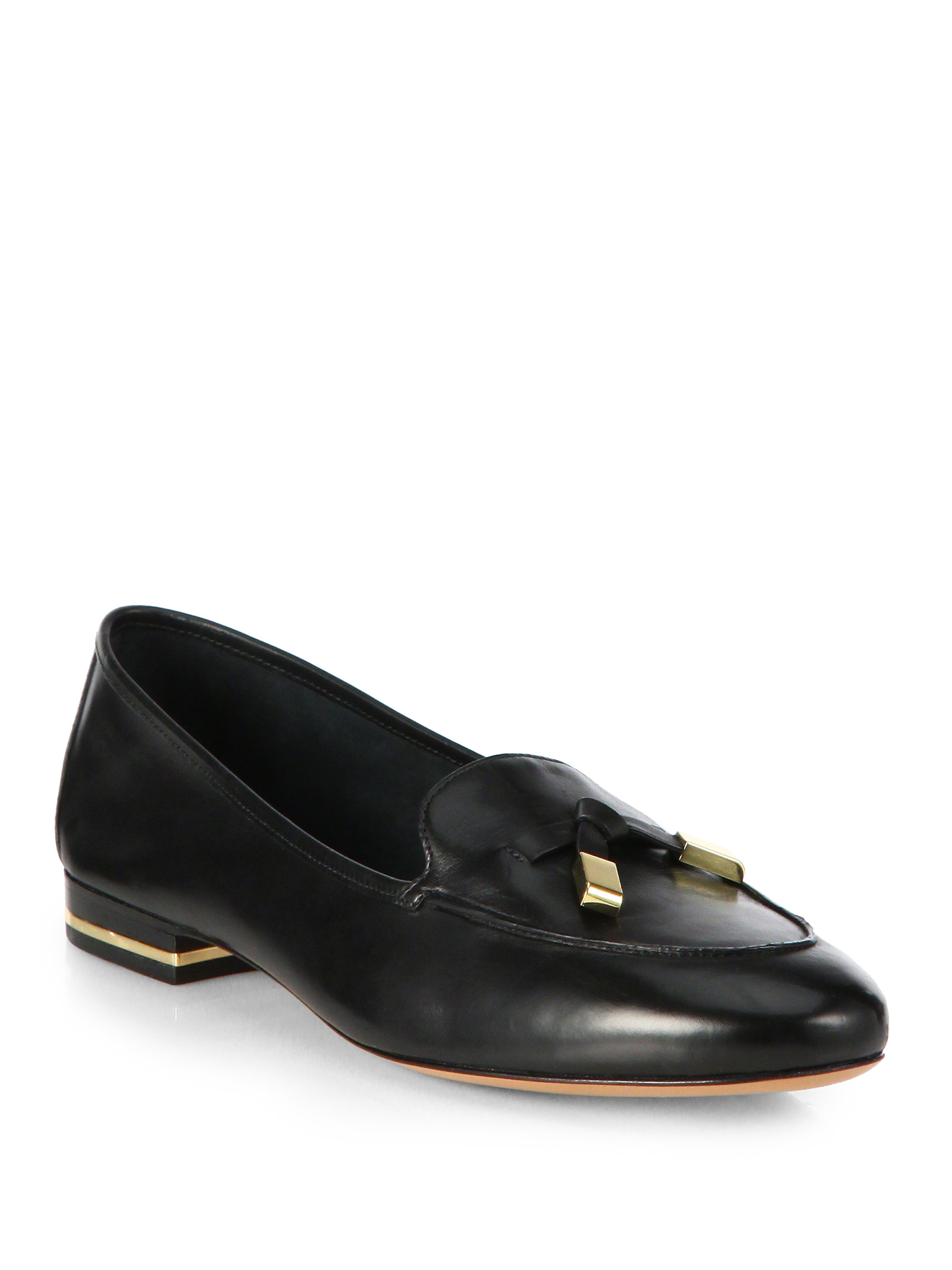 Lyst - Michael Kors Jemma Leather Loafers in Black