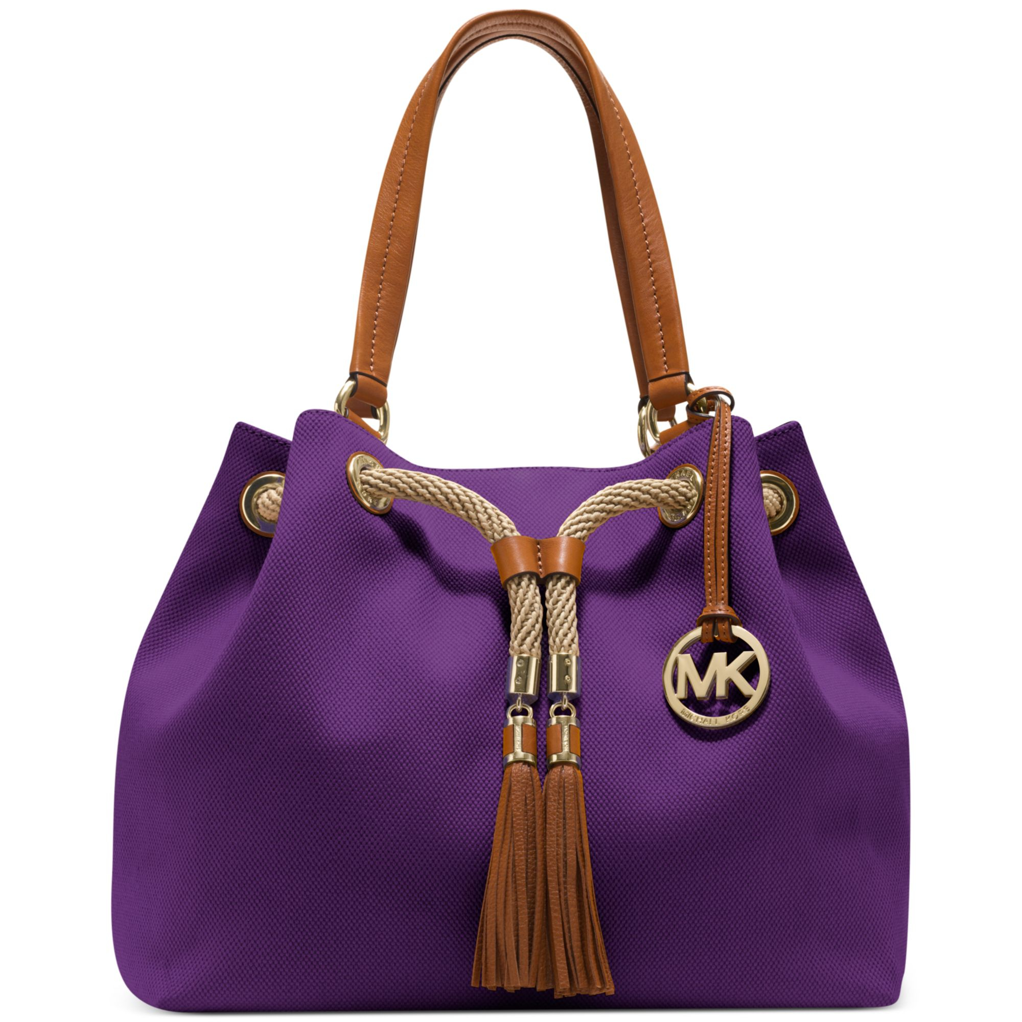 Michael Kors Marina Large Gathered Tote in Violet (Purple) - Lyst