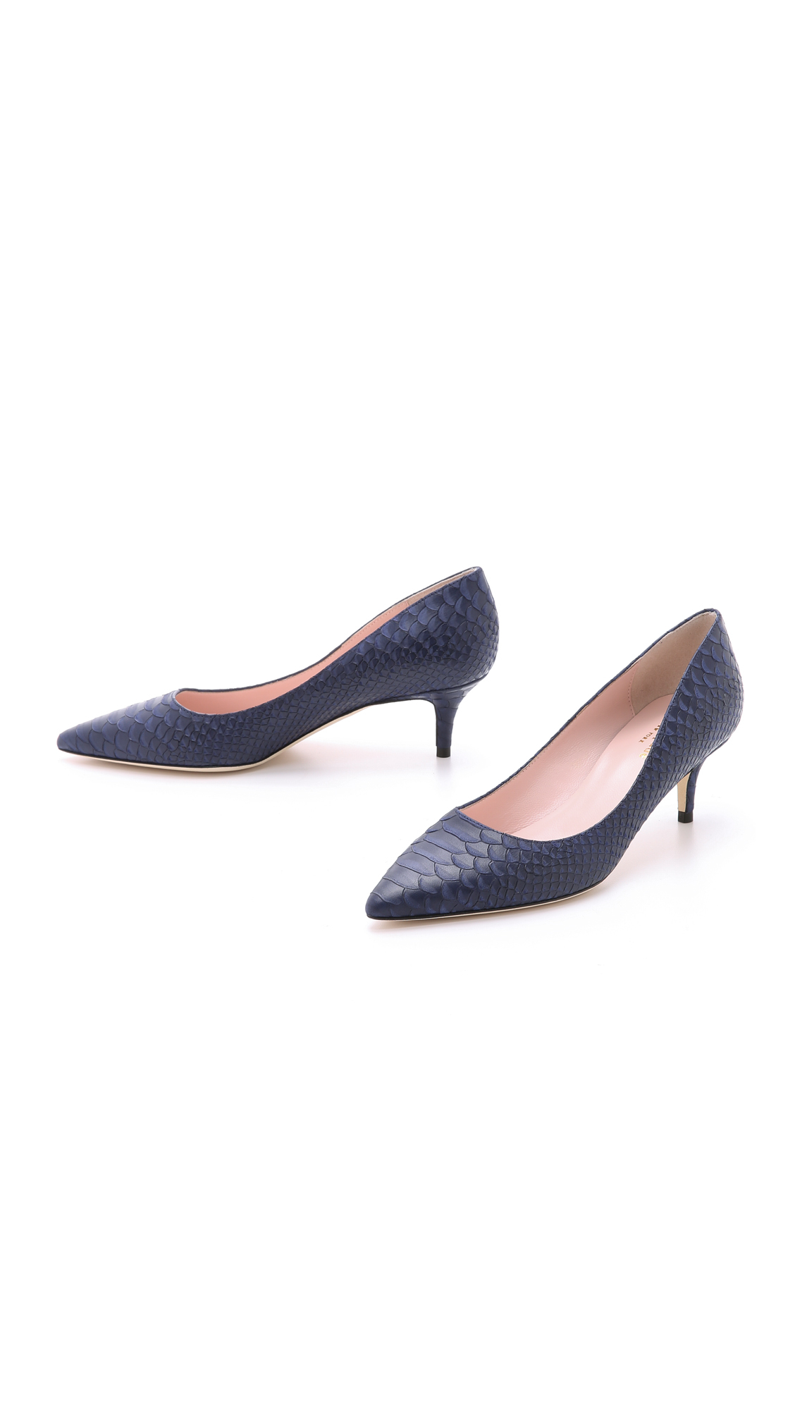 Kate Spade Melanie Kitten Heel Pumps - Navy in Blue | Lyst