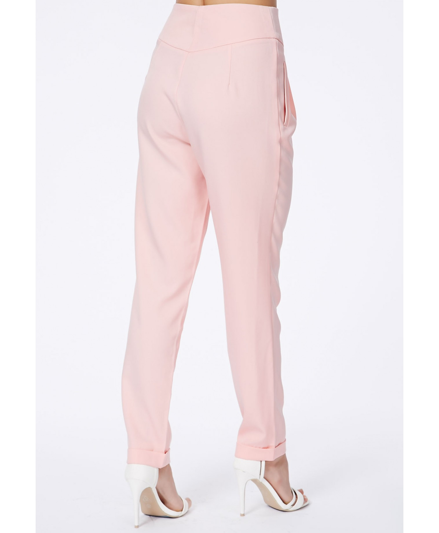 Lyst - Missguided Marilyn Cigarette Trousers In Baby Pink in Pink