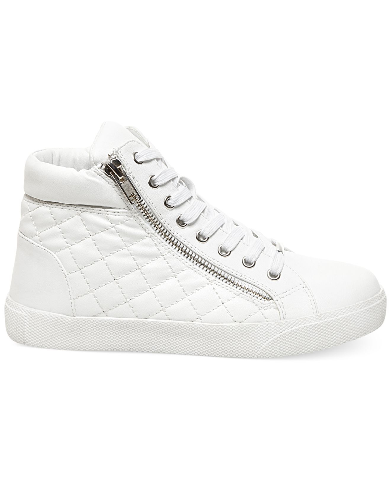 Manhattan Entre Peluquero Steve Madden Decaf Hightop Quilted Platform Sneakers in White | Lyst