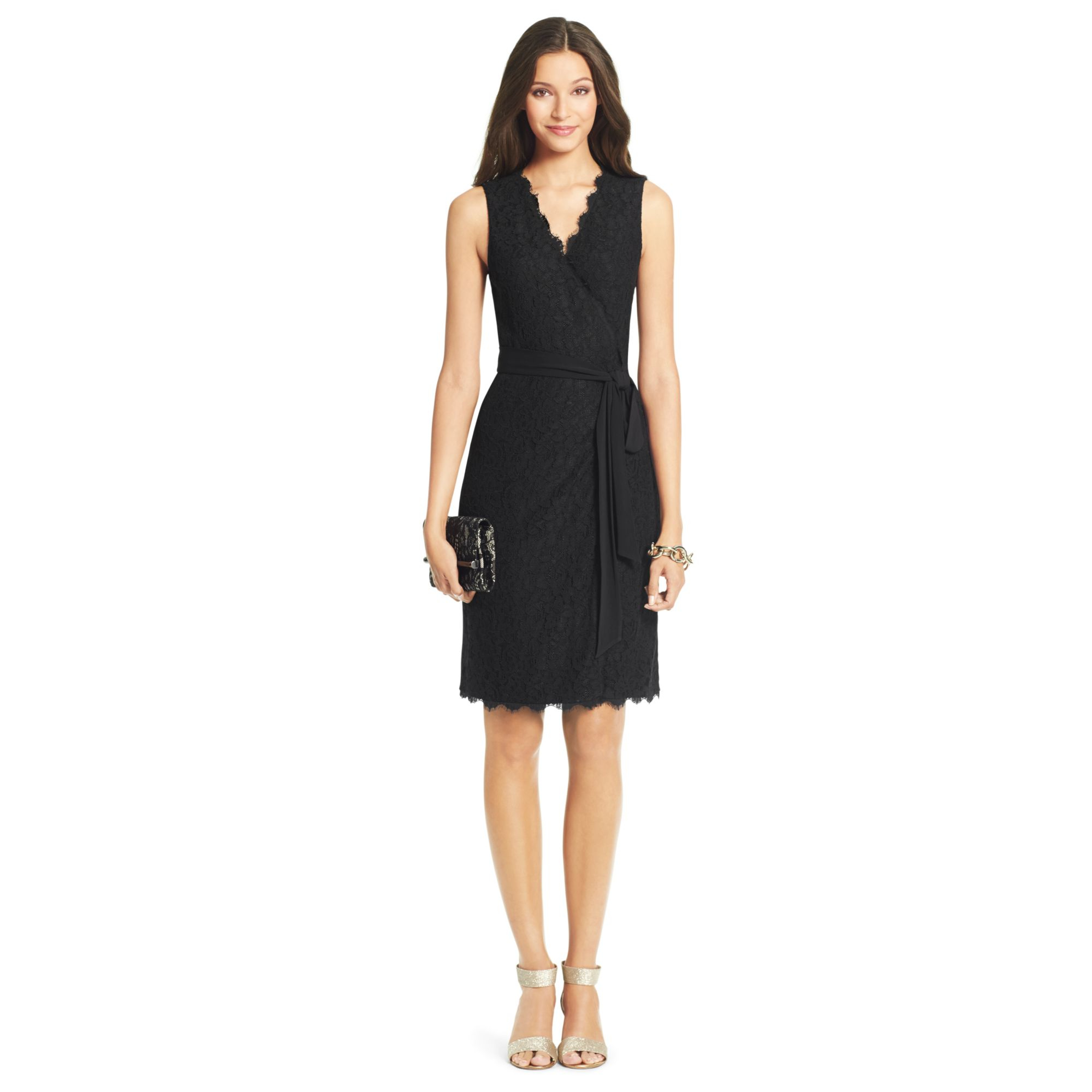 Lyst Diane Von Furstenberg Dvf Julianna Two Lace Wrap Dress In Black Gallery