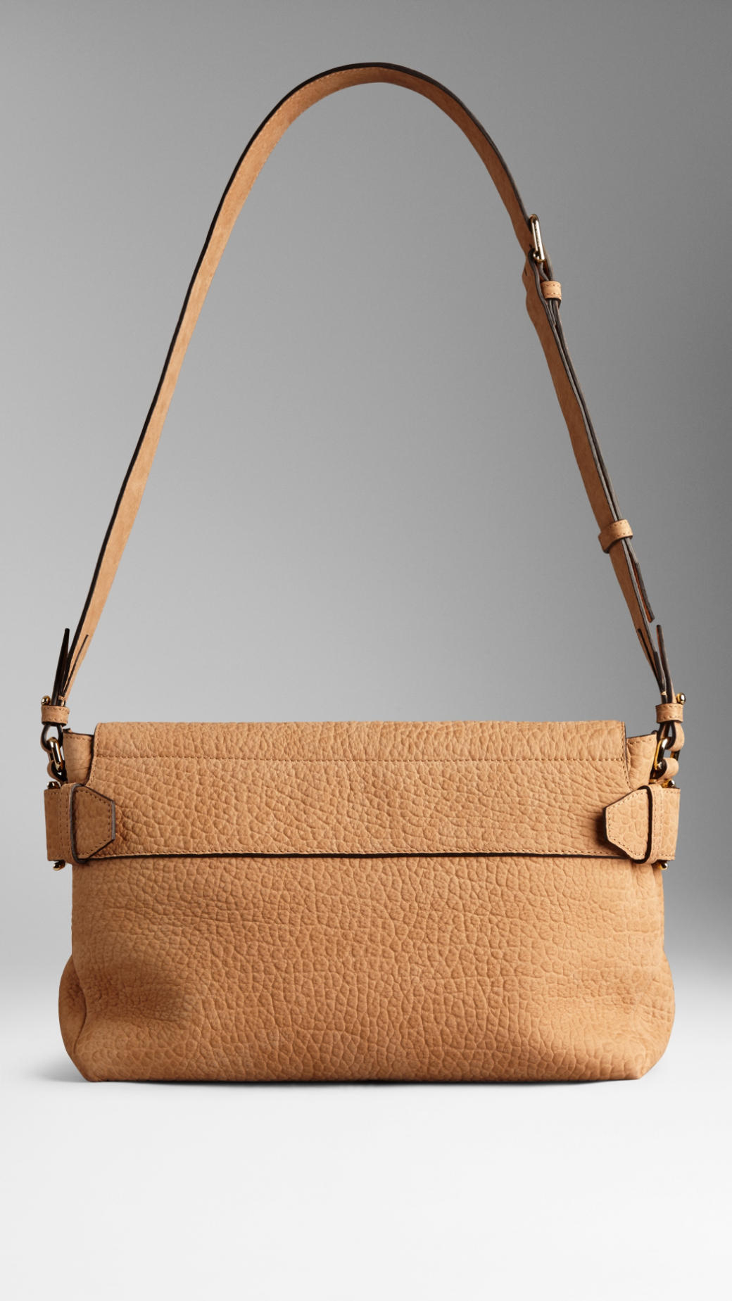 Burberry Signature Grain Nubuck Shoulder Bag in Beige (light copper) Lyst
