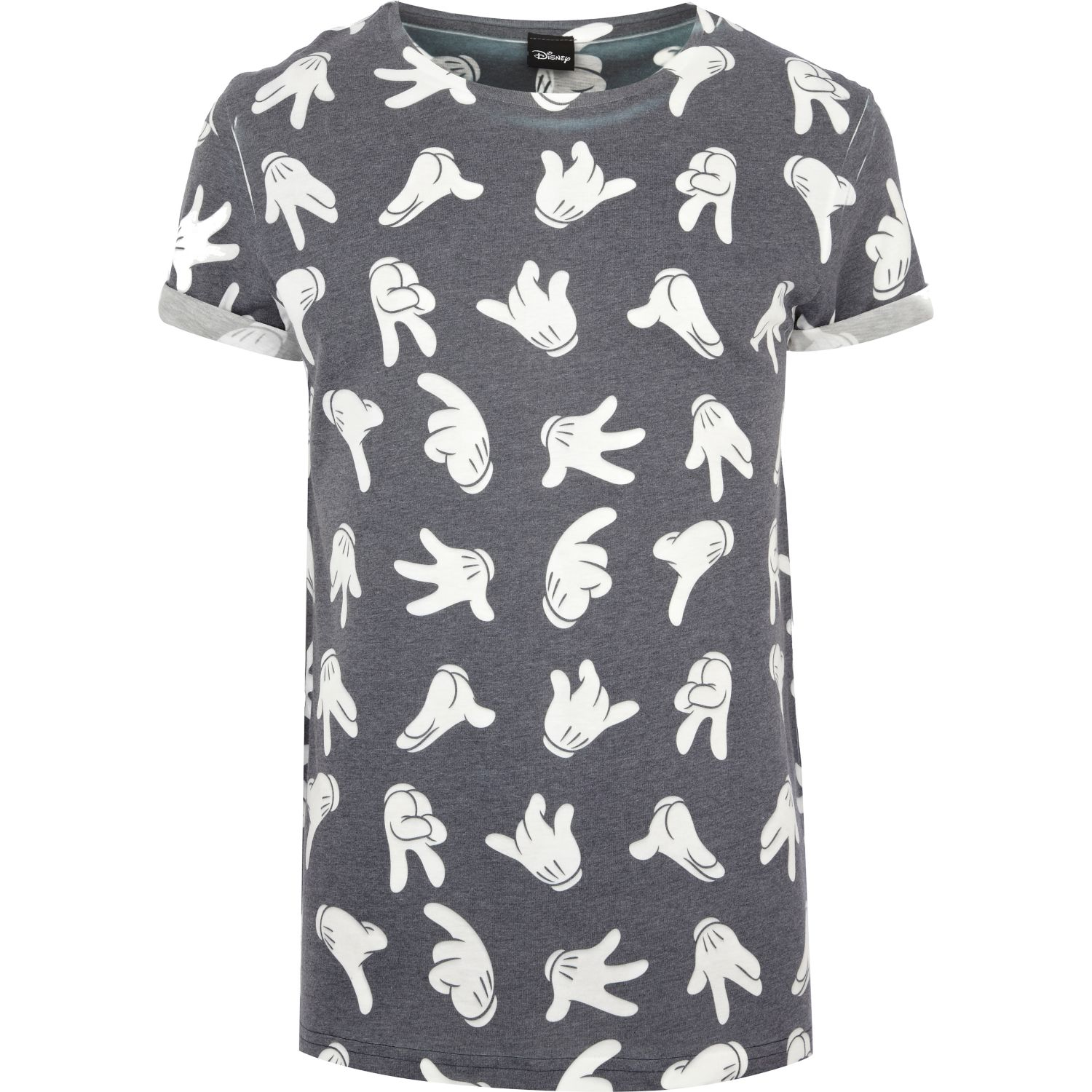 River Island Black Mickey Mouse Print Tshirt In river island black mickey mouse print tshirt in