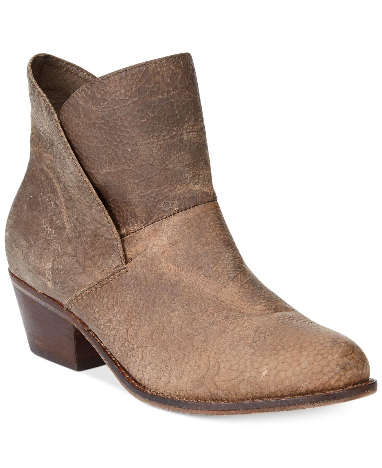 Me Too Adam Tucker Zeus Booties in Taupe Paisley Leather ...