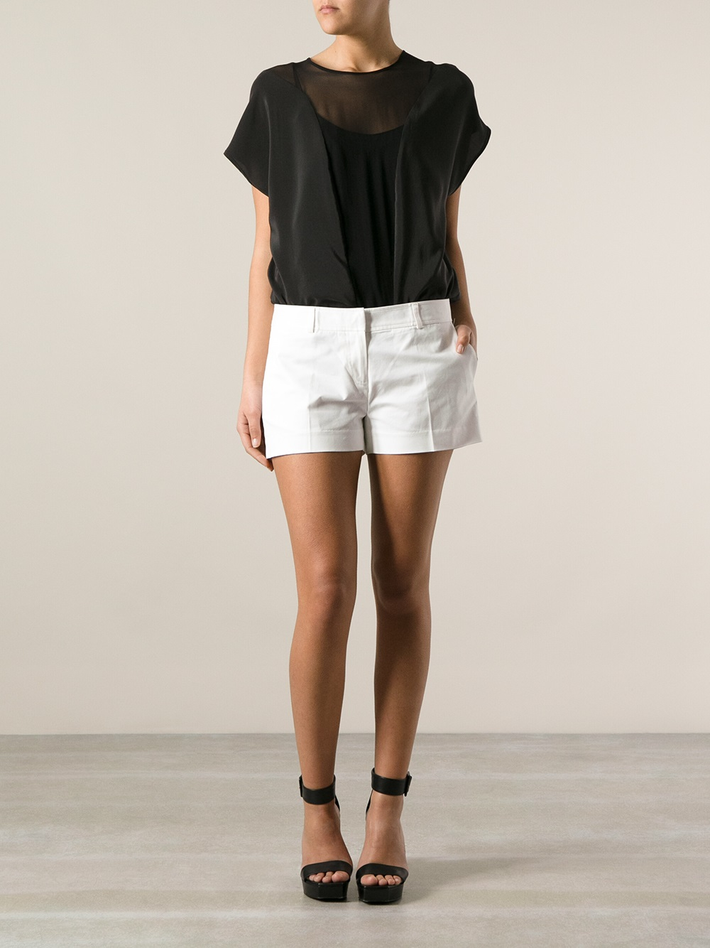 MICHAEL Michael Kors Tailored Shorts in White | Lyst