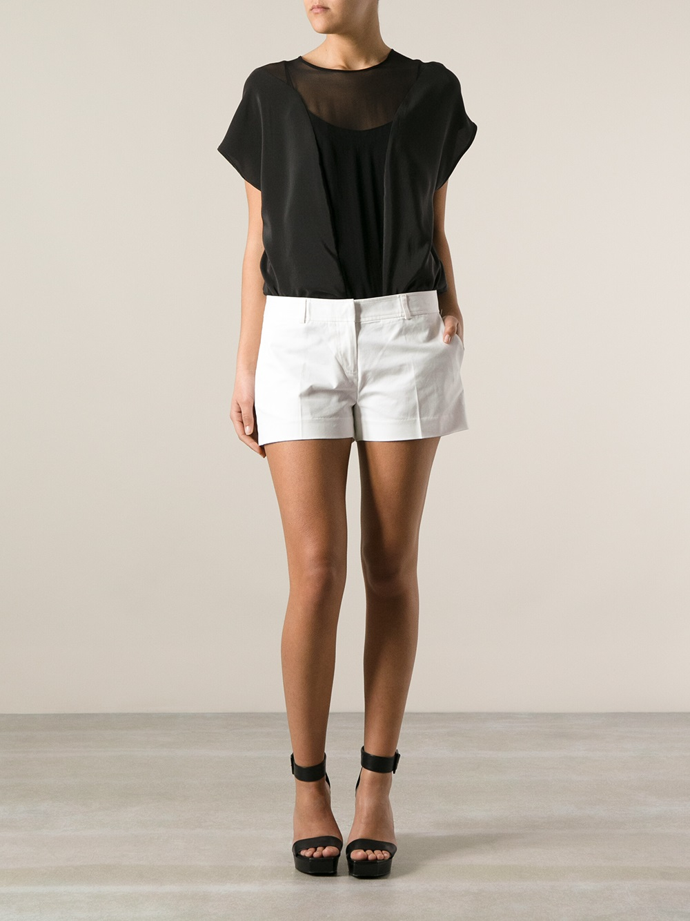 MICHAEL Michael Kors Tailored Shorts in White Lyst