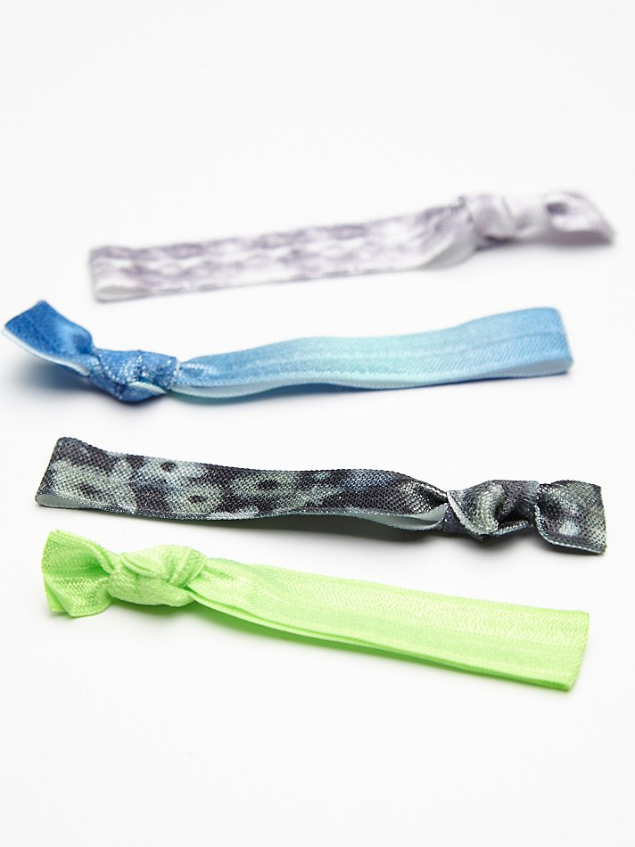 Free People Synthetic Womens Elastic Printed Hair Ties In Gray Lyst