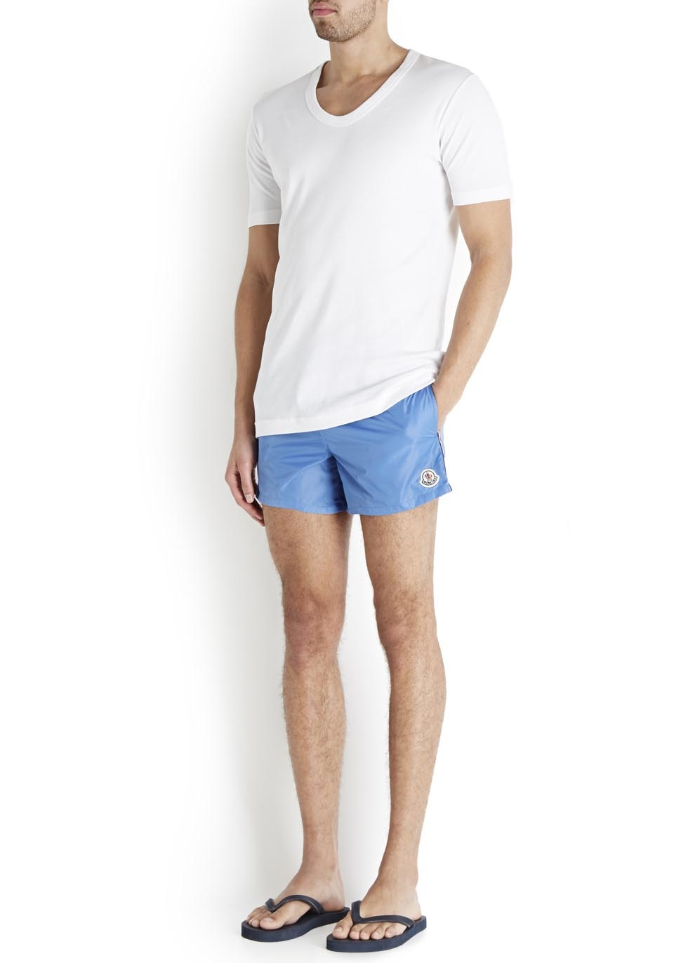 moncler swim shorts light blue moncler swim shorts light blue