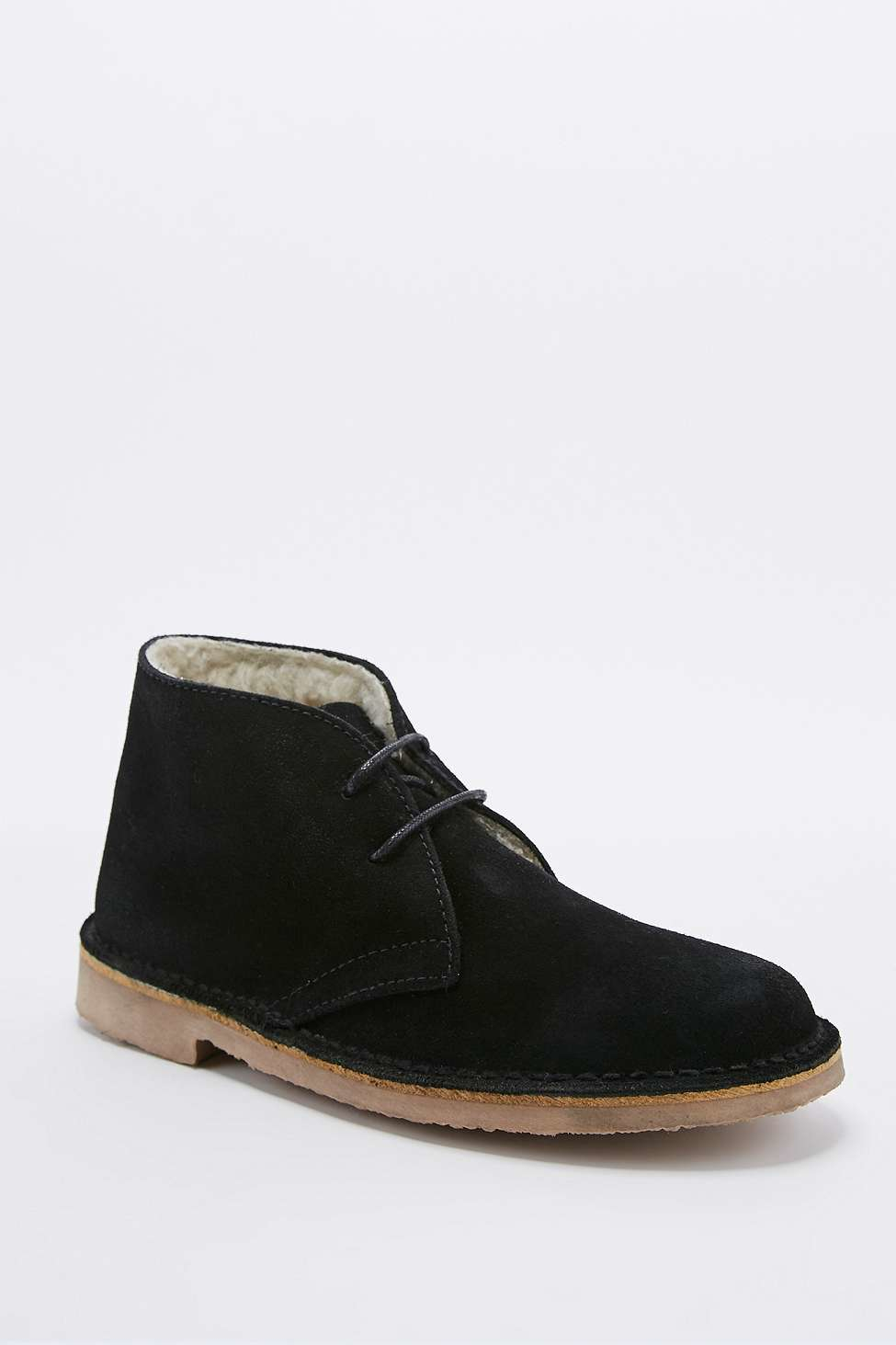 fur lined desert boots