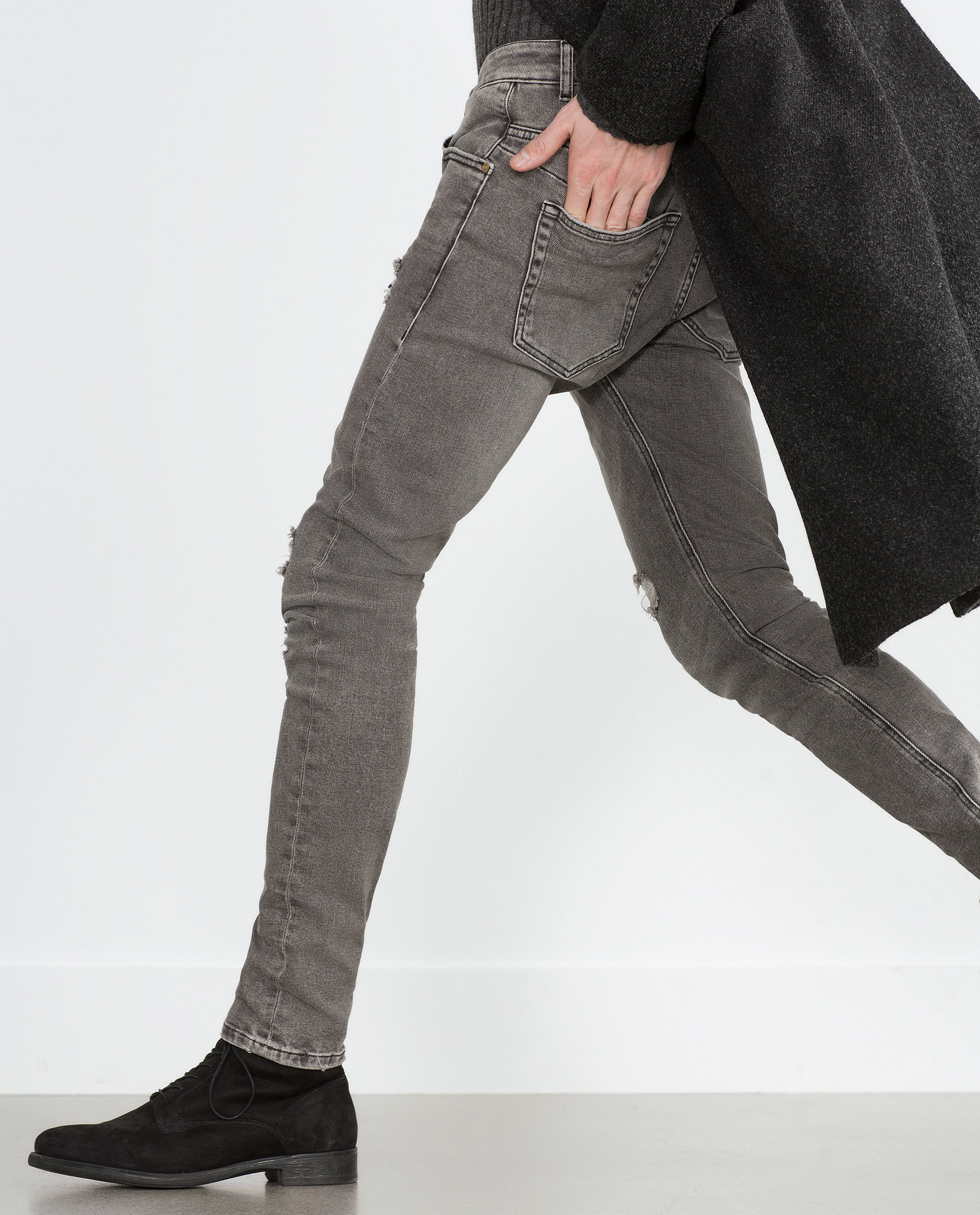 Zara Skinny Jeans in Gray for Men Lyst