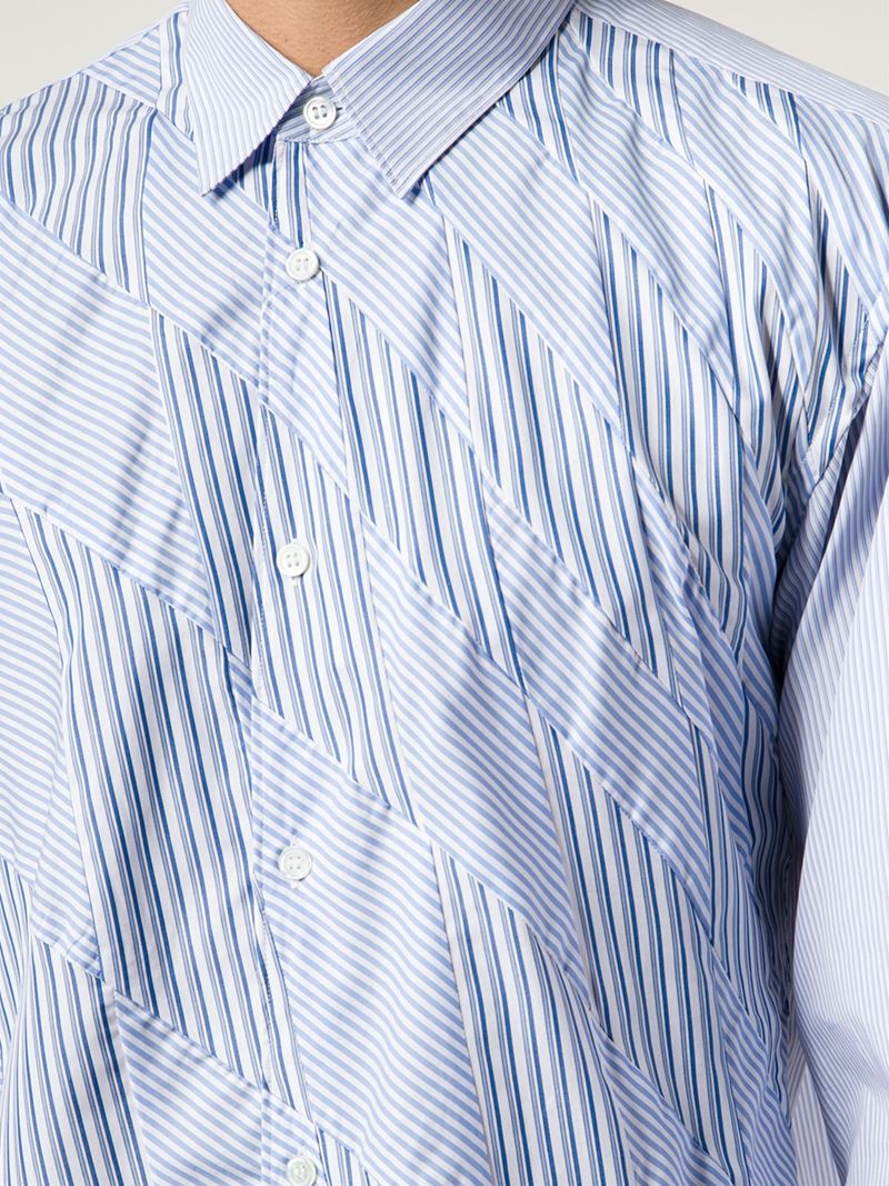 comme des garcons shirt patchwork