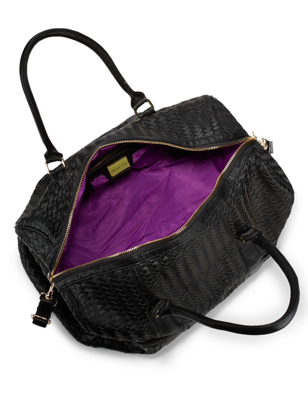Lyst Deux Lux Gramercy Woven Weekender Bag In Black Gallery