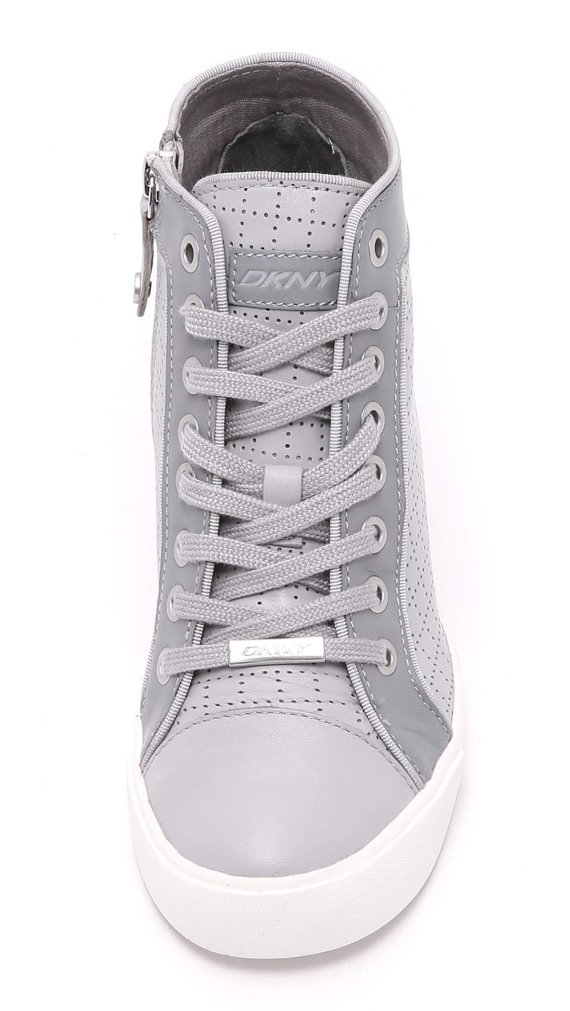 wedge sneakers gray