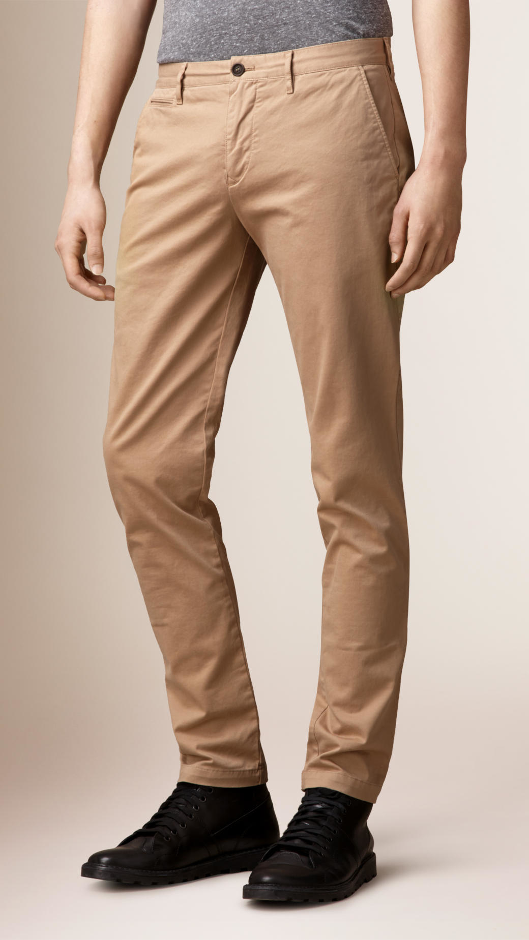 skinny fit cotton chinos
