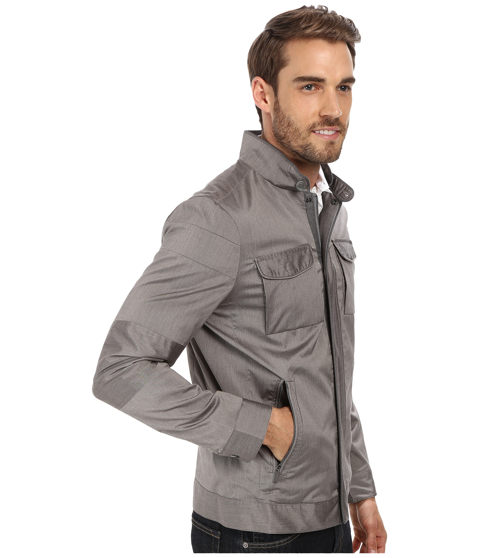 calvin klein men's jacket grey