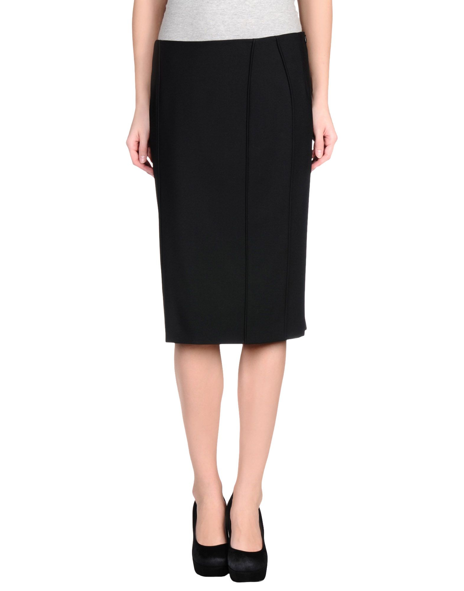 Alberta ferretti Knee Length Skirt in Black | Lyst