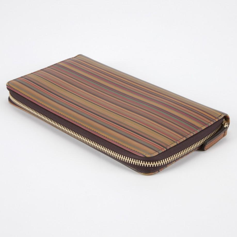 Lyst - Paul Smith Vintage Stripe Leather Travel Wallet in Gray for Men