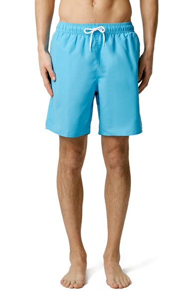 light blue swim trunks