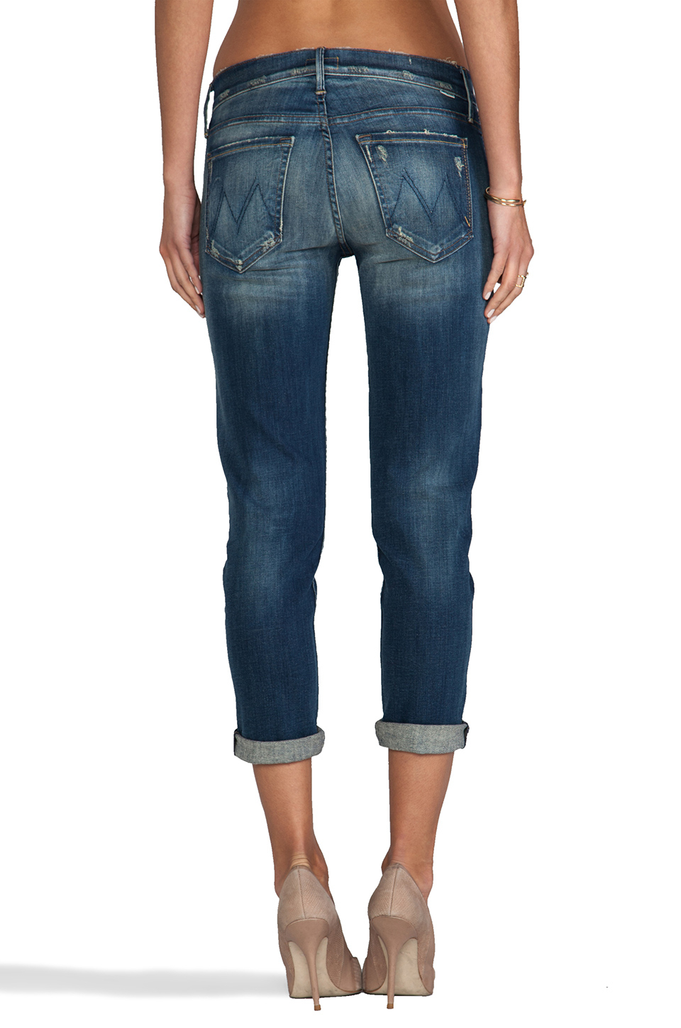 Mother Denim The Dropout Boyfriend Jeans in Blue - Lyst