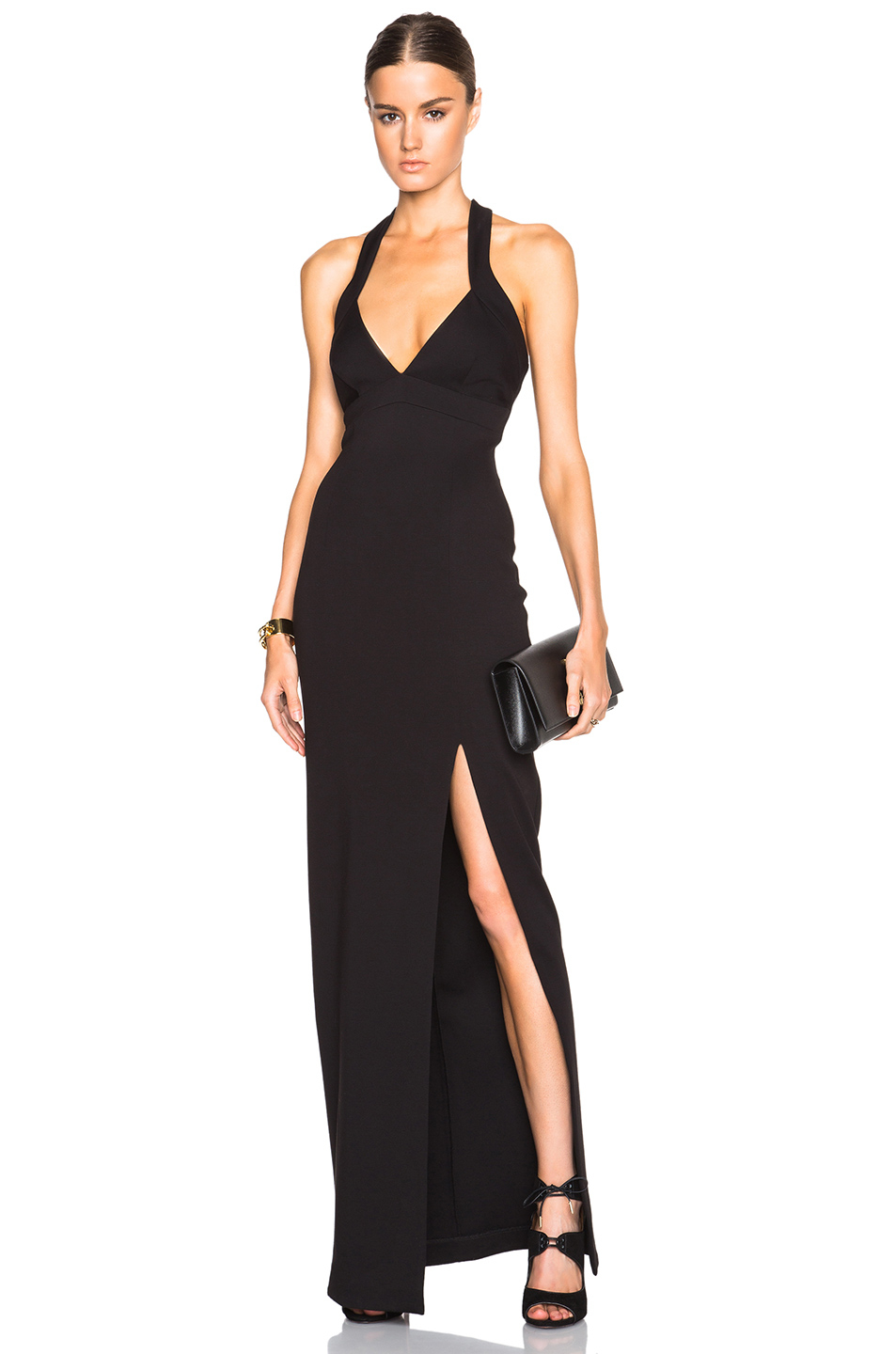 Nicholas Synthetic Diamond Cut-Out Maxi Dress in Black - Lyst