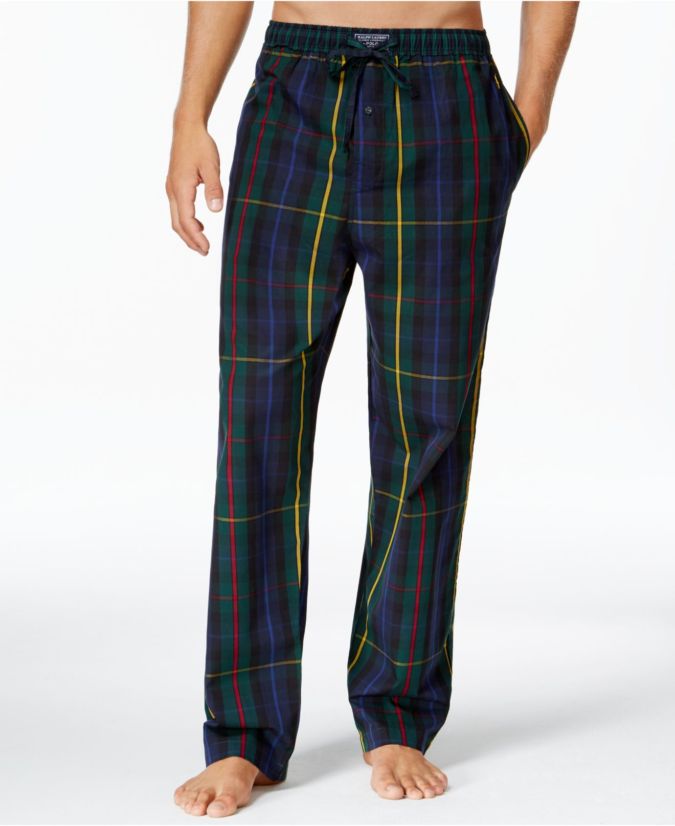Polo Ralph Lauren Cotton Men's Woven Plaid Pajama Pants in Blue for Men ...