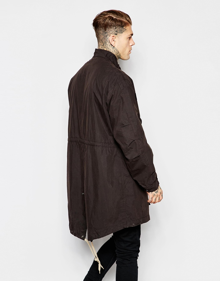 black hoodless jacket