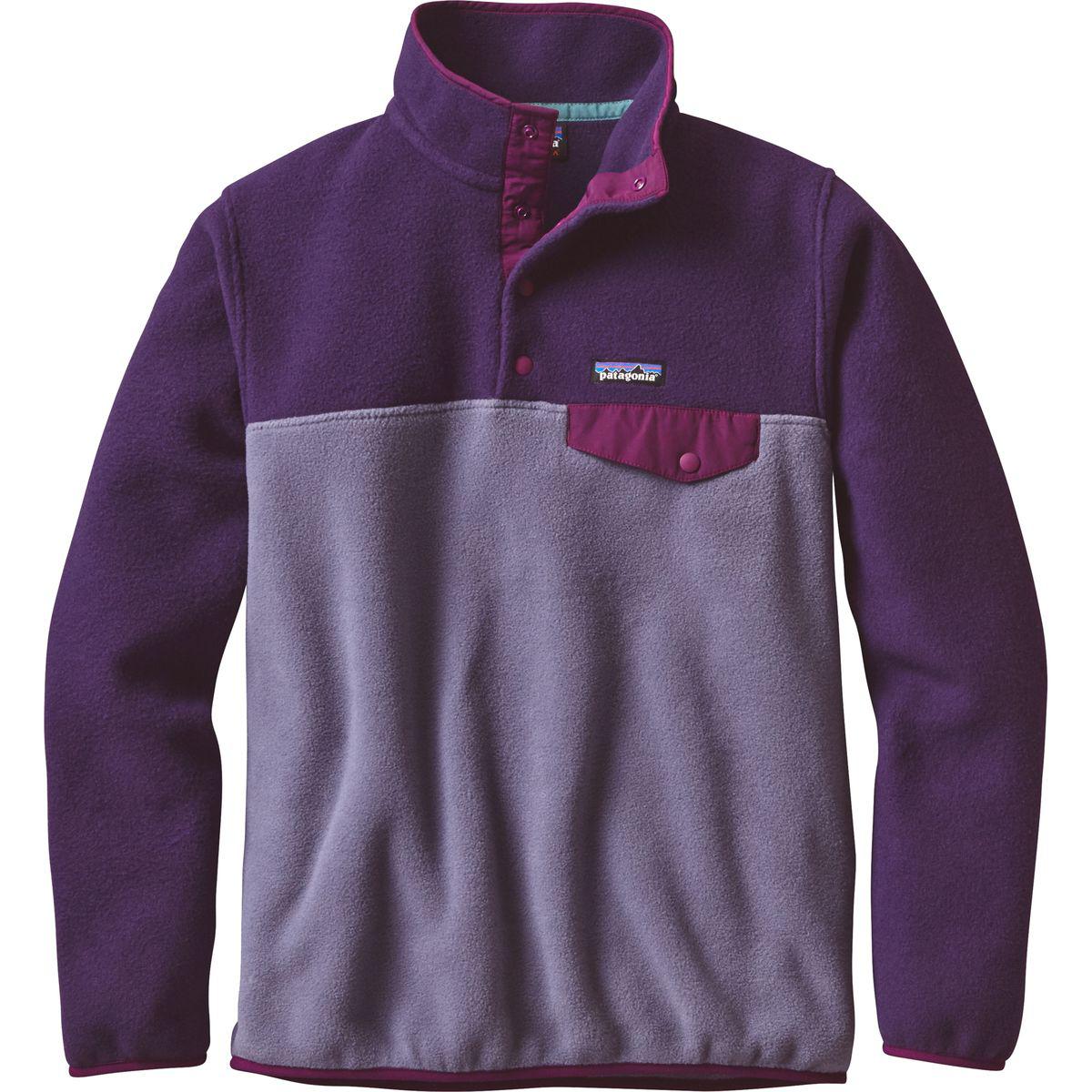 purple patagonia fleece pullover