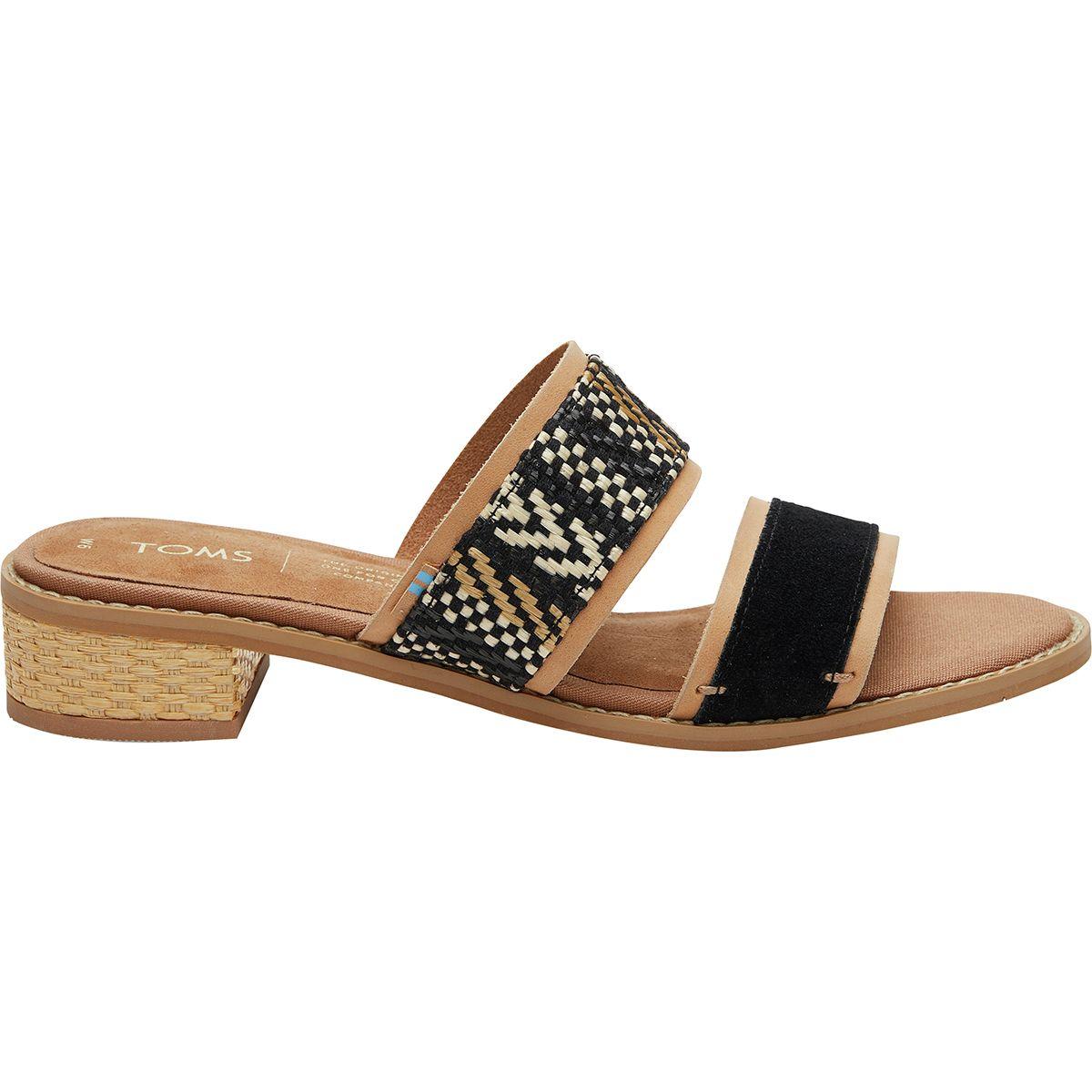 black suede with geometric woven strap women's mariposa sandals