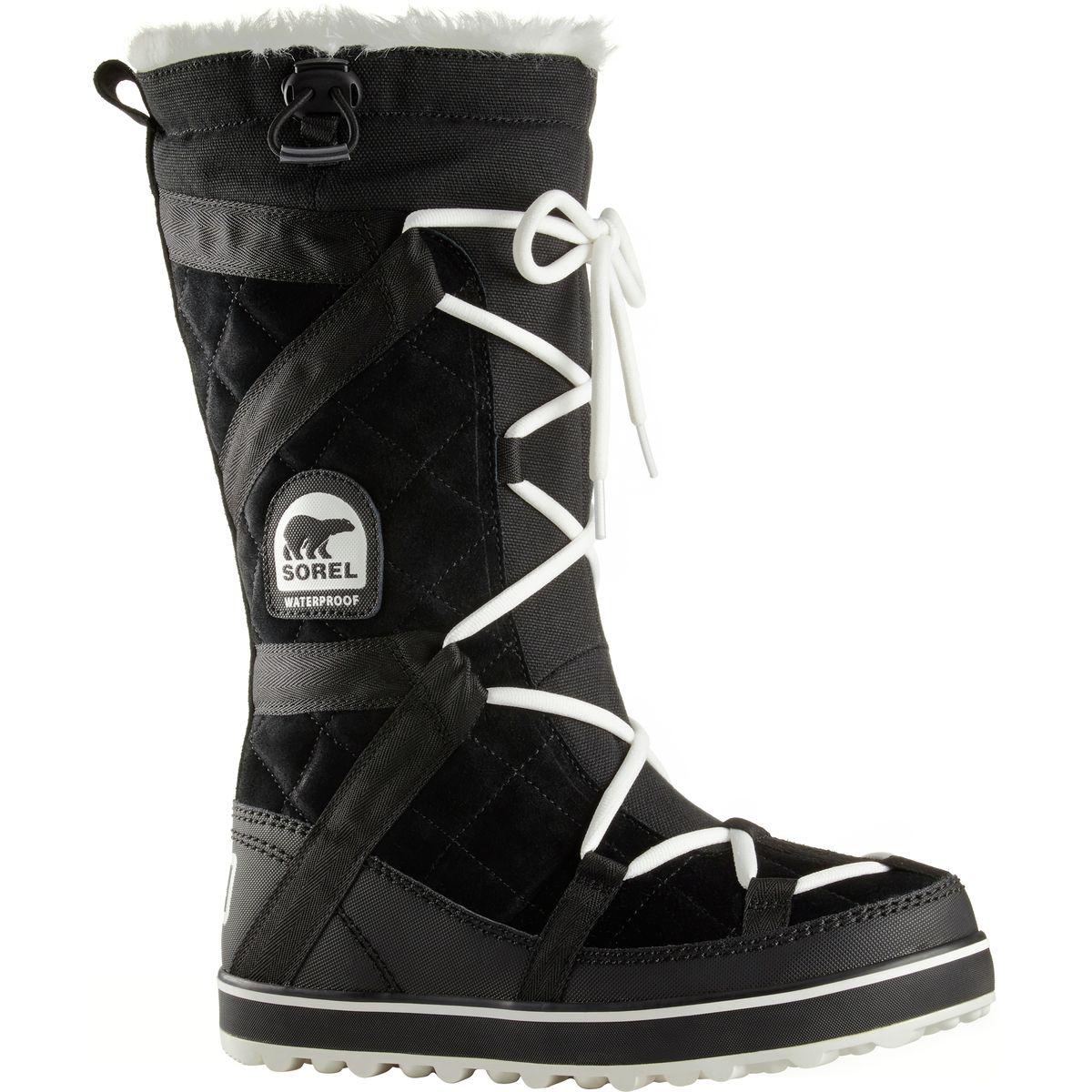 Sorel Glacy Explorer Snow Boots in Black | Lyst