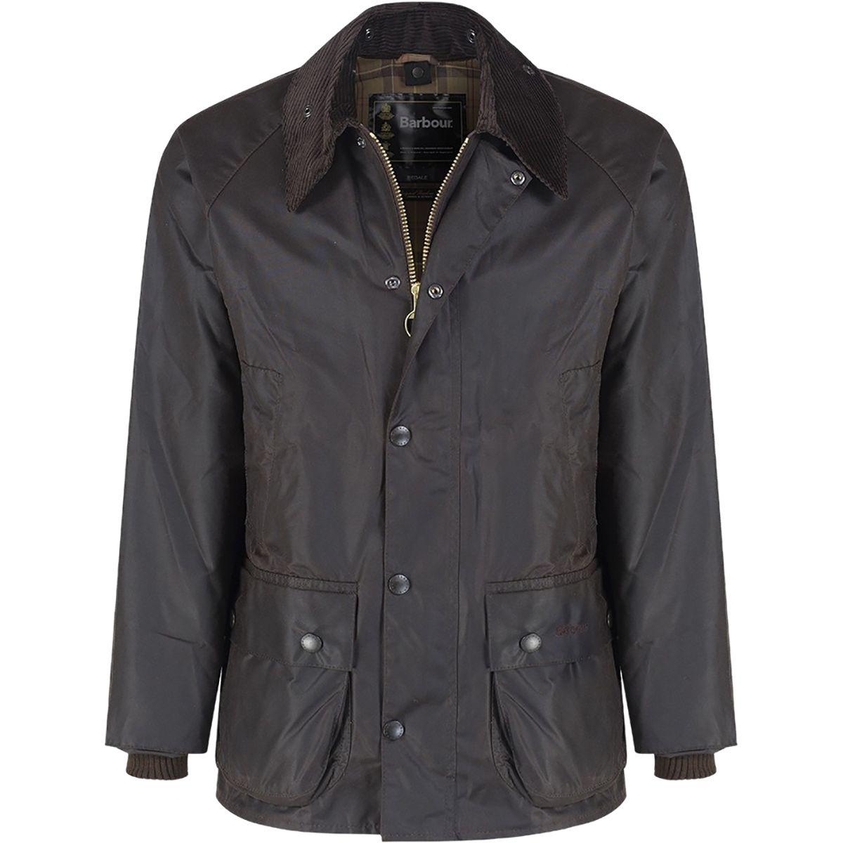 Barbour Cotton Bedale Wax Jacket in Black for Men - Lyst