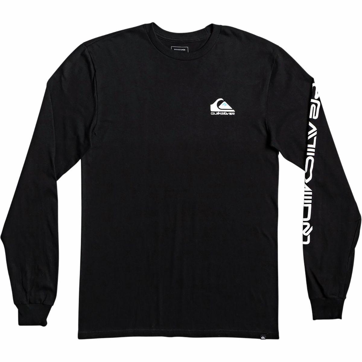 Quiksilver Cotton Omni Logo Long Sleeve Screen Tee in Black for Men Lyst