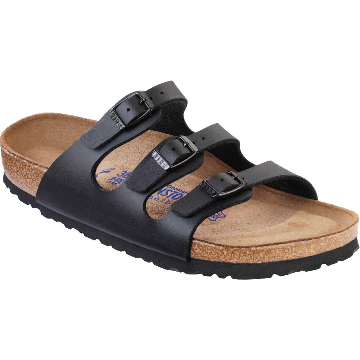 Birkenstock Florida Soft Footbed Sandal in Black - Lyst