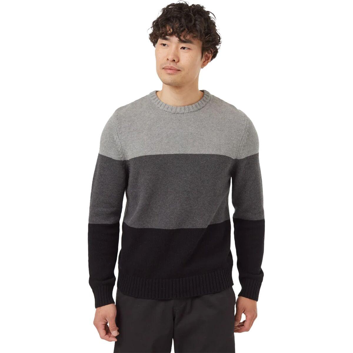 Tentree Highline Blocked Crew Sweater in Gray for Men Lyst