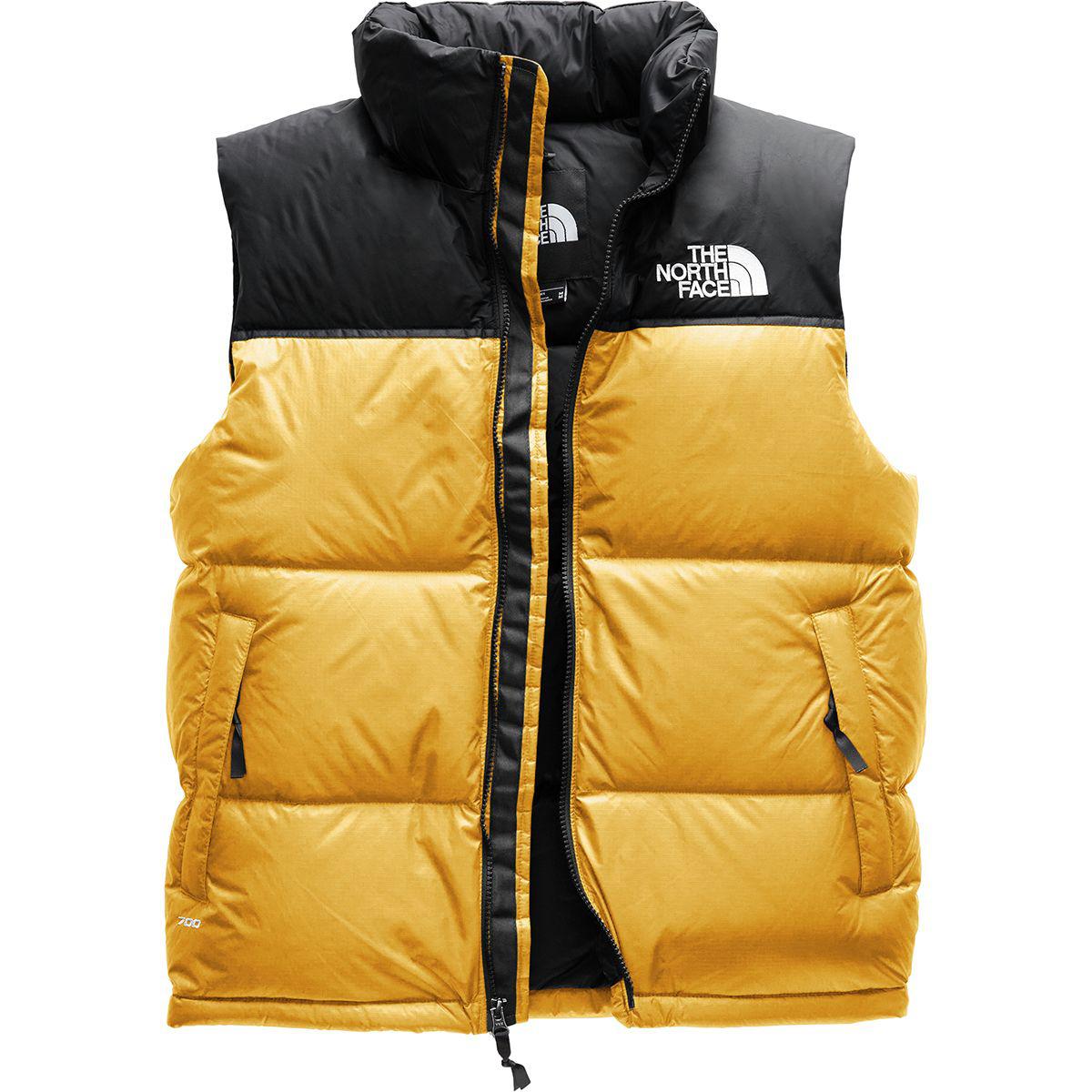 The North Face Synthetic 1996 Retro Nuptse Vest in Yellow for Men ...