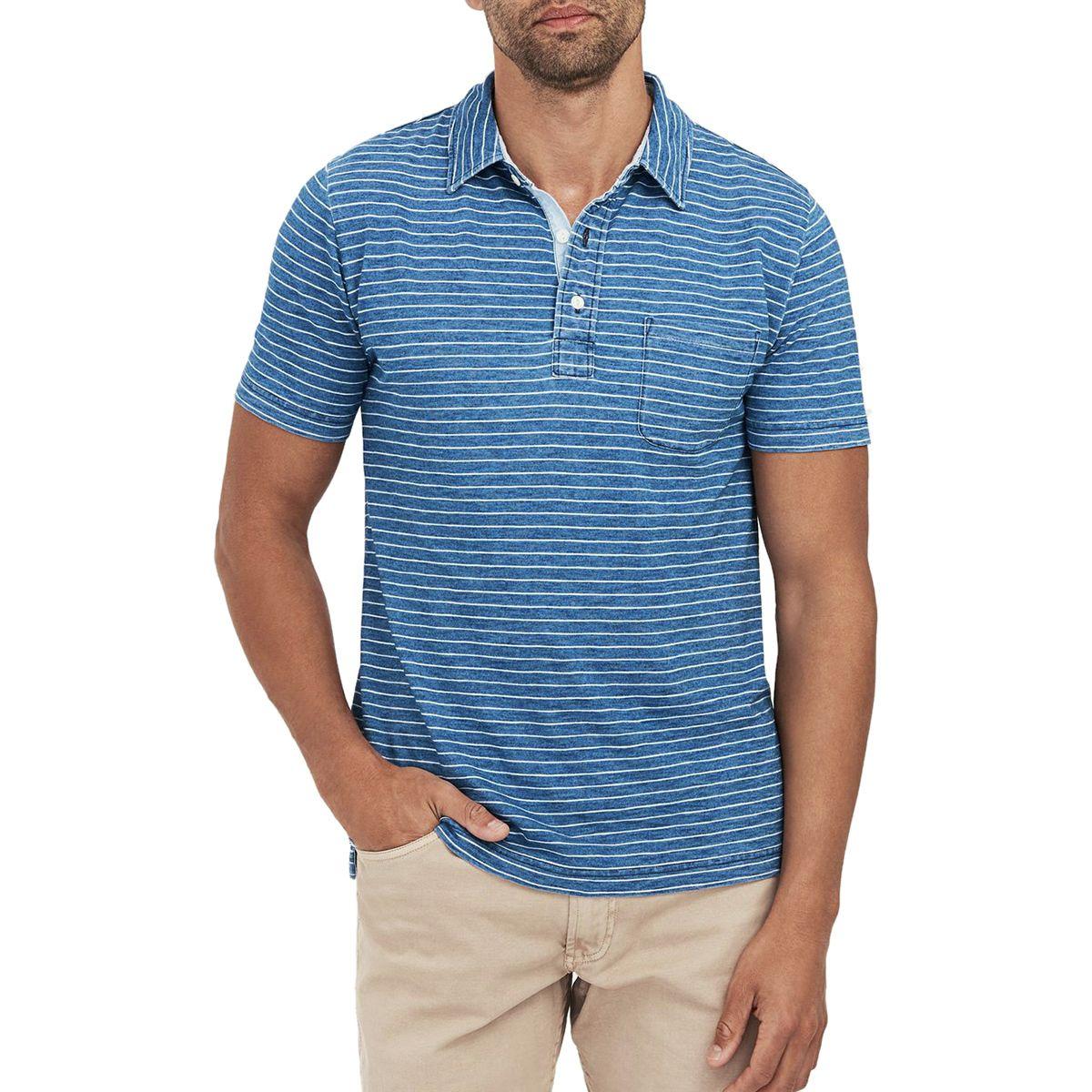 indigo blue polo shirt