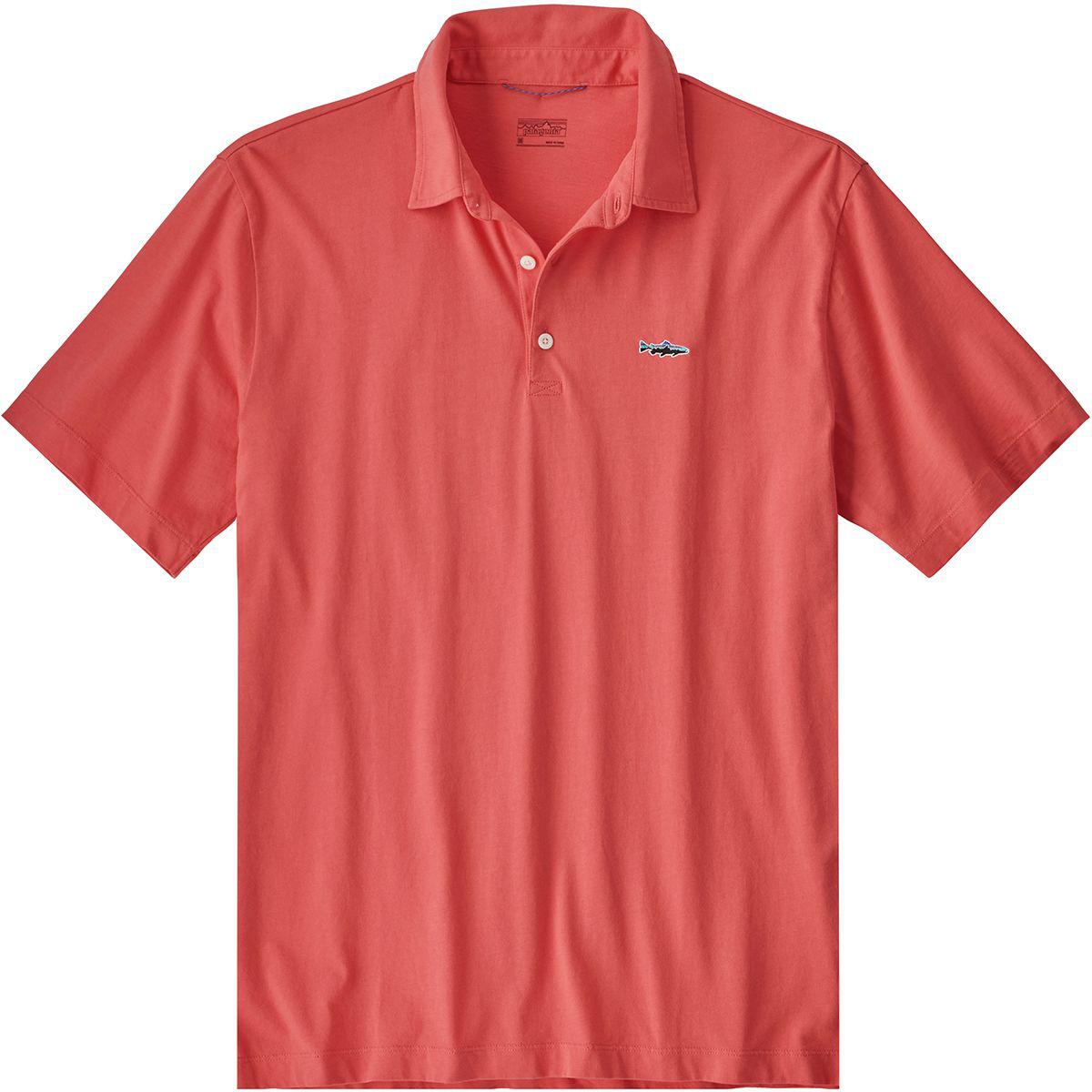 Patagonia Cotton Trout Fitz Roy Polo Shirt in Red for Men - Lyst