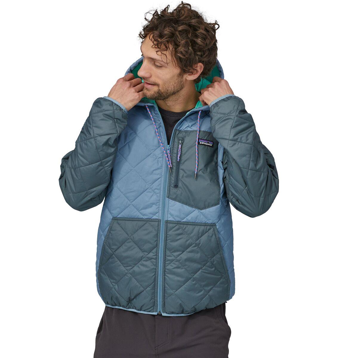Patagonia Diamond Quilted Bomber Hooded Jacket in Blue for Men Lyst
