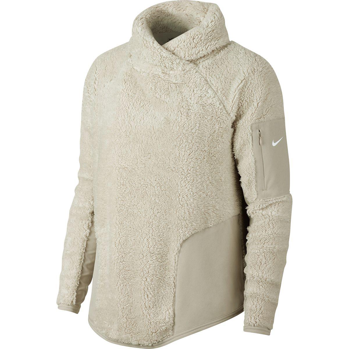 Nike Long-sleeve Sherpa Fleece Pullover Top | Lyst