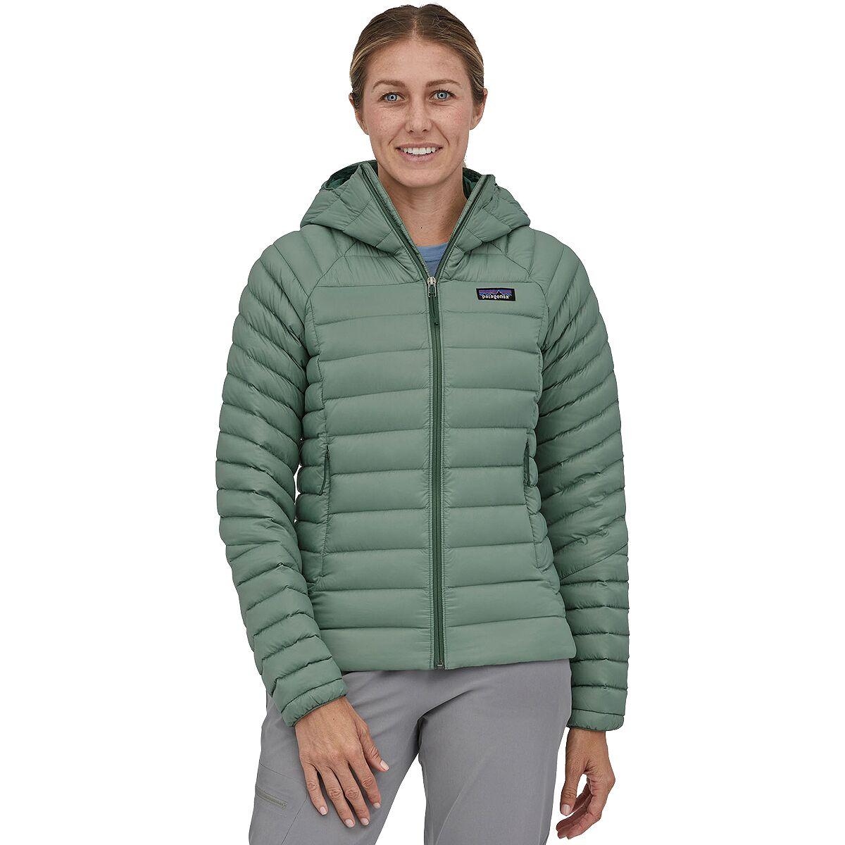 Patagonia Down Sweater Full-zip Hooded Jacket in Green | Lyst