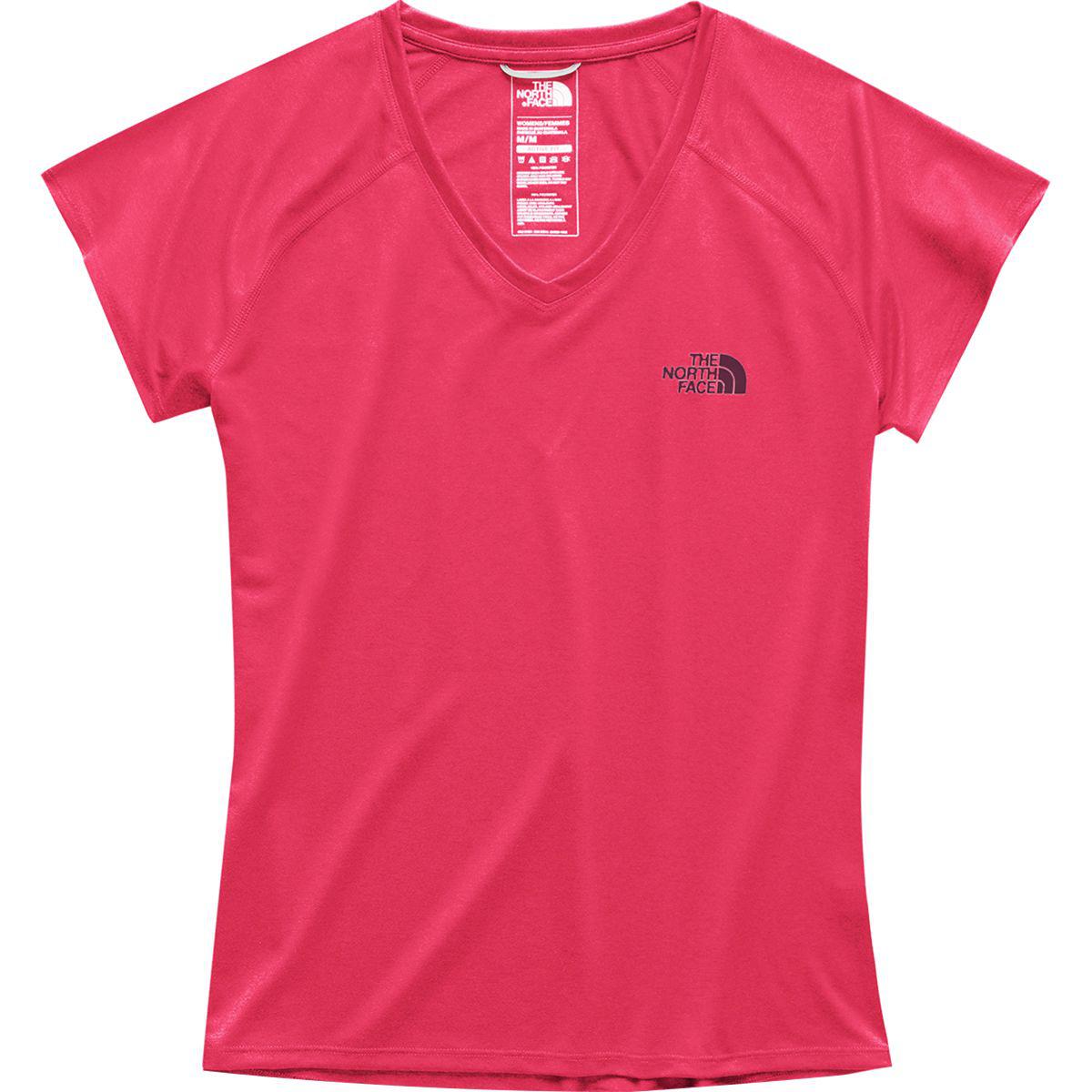 The North Face Synthetic Reaxion V-neck T-shirt in Pink - Save 24% - Lyst