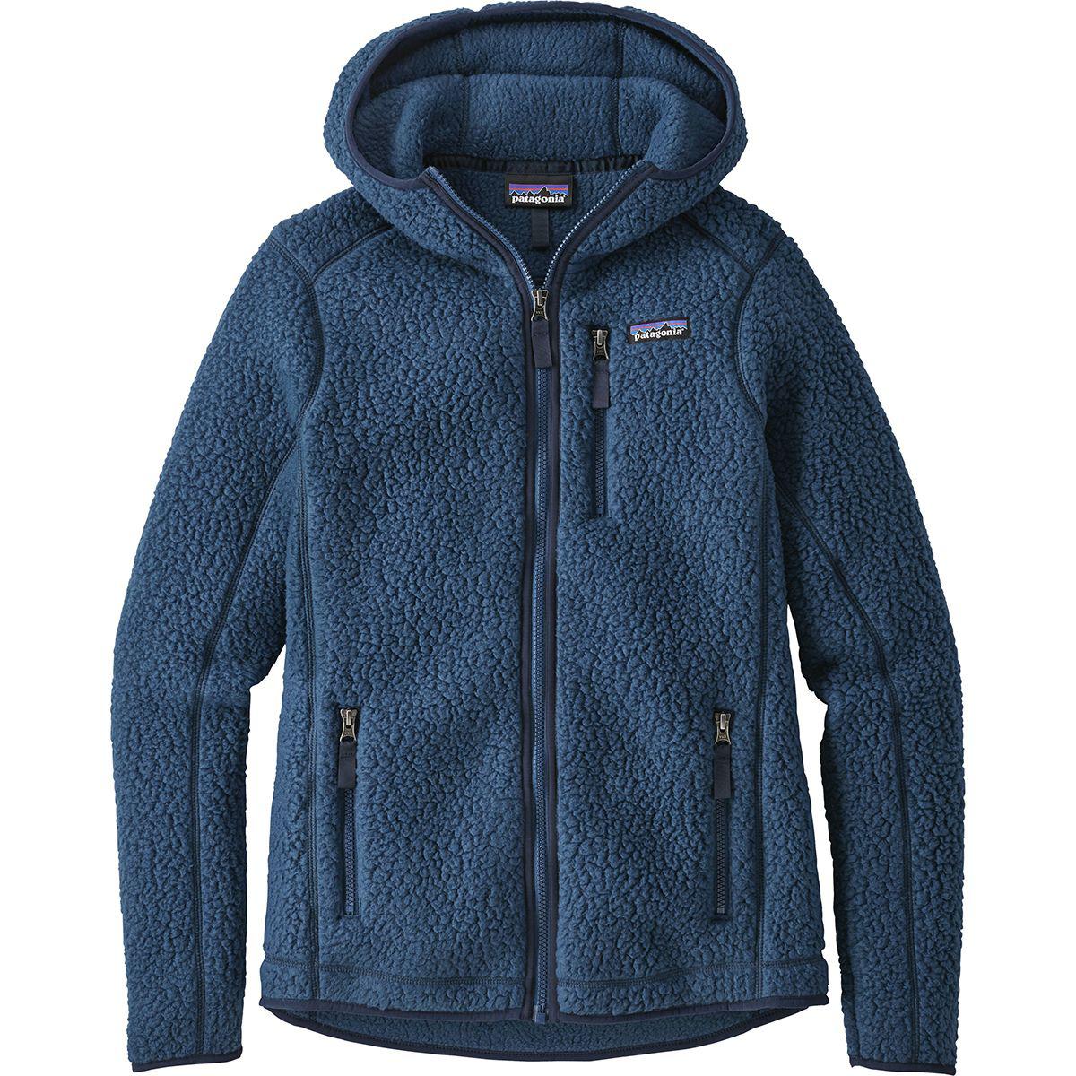 Patagonia Fleece Retro Pile Hooded Jacket in Stone Blue (Blue) - Lyst