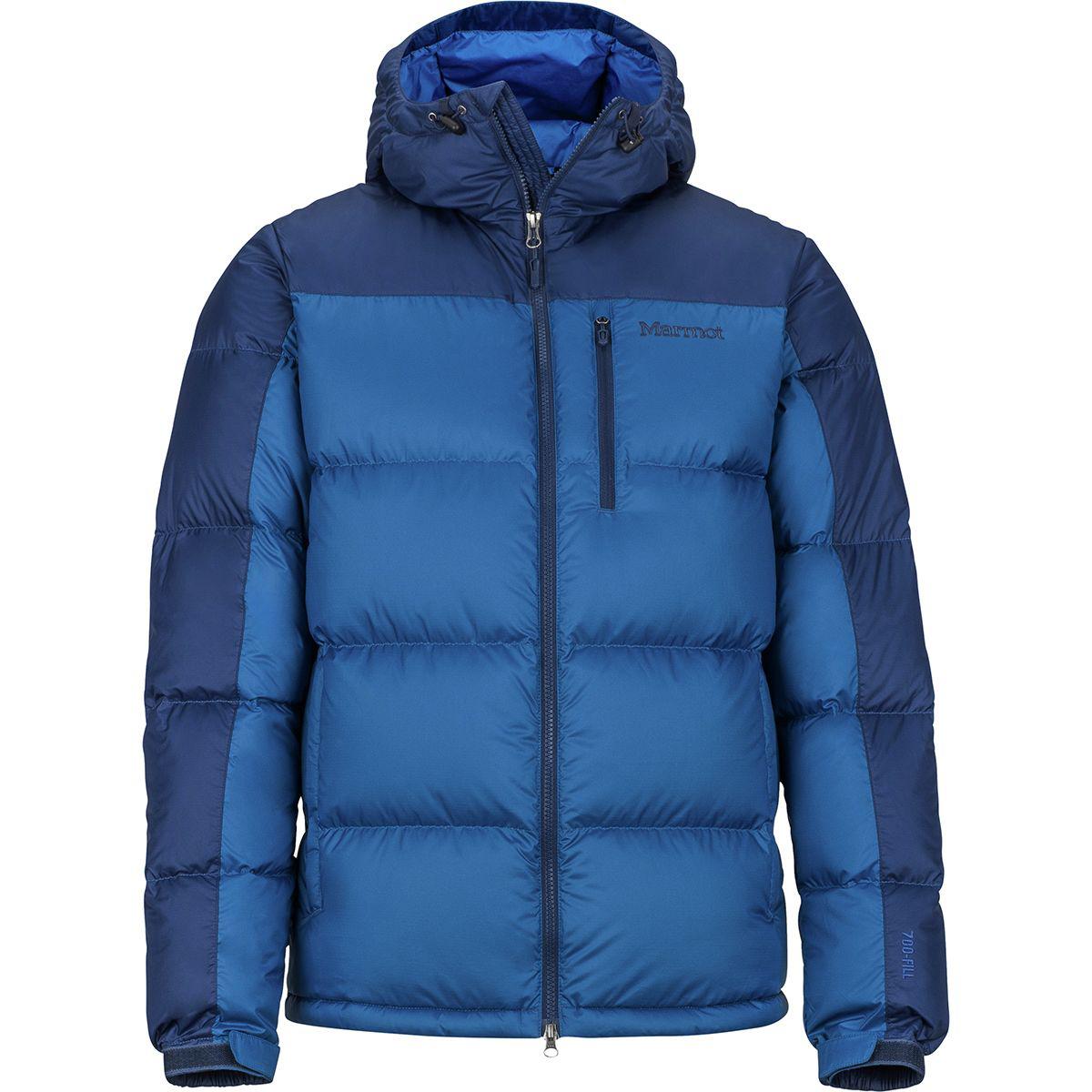 Marmot Synthetic Guides Down Hooded Jacket in Blue for Men - Lyst