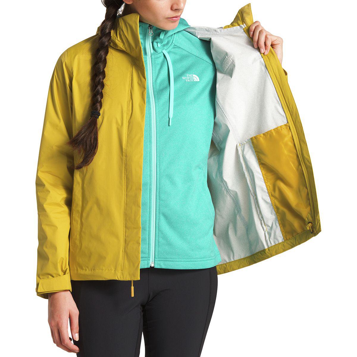 north face venture 2 yellow