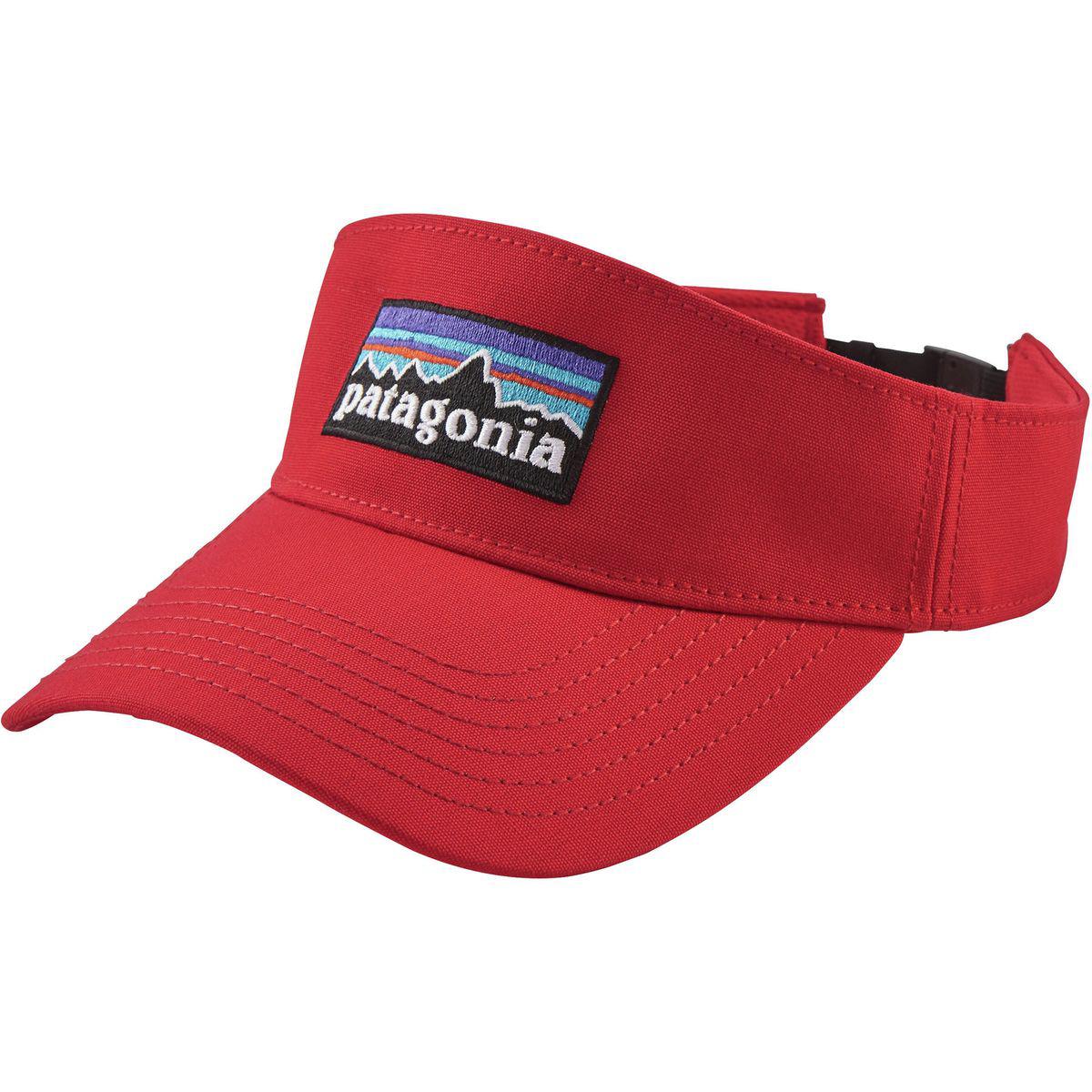 Patagonia Cotton P-6 Logo Visor in Red 
