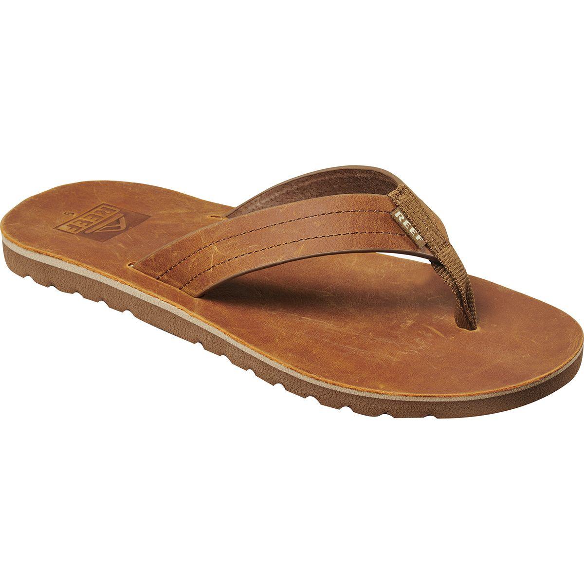 reef flip flops leather mens