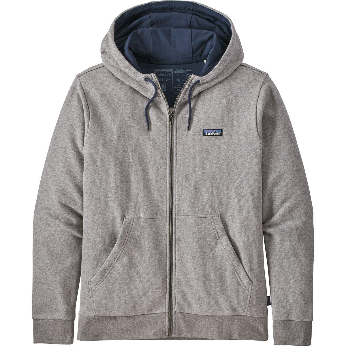 Patagonia P-6 Label French Terry Full-zip Hooded Jacket in Gray for Men |  Lyst