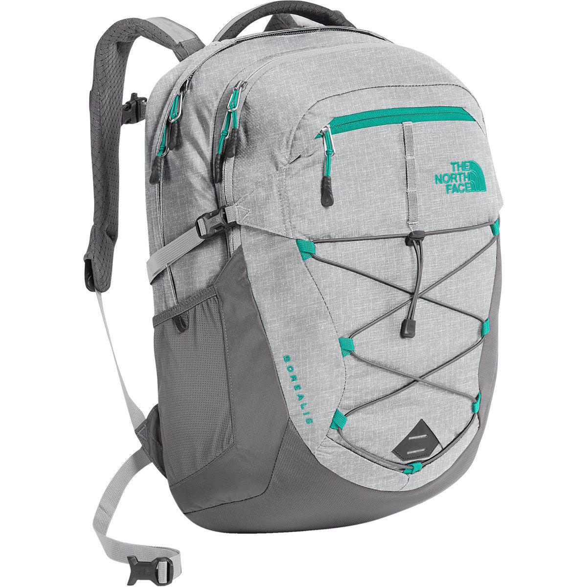 The North Face Synthetic Women Borealis Backpack, Glacier Gray White  Heather/ Pool Green | Lyst