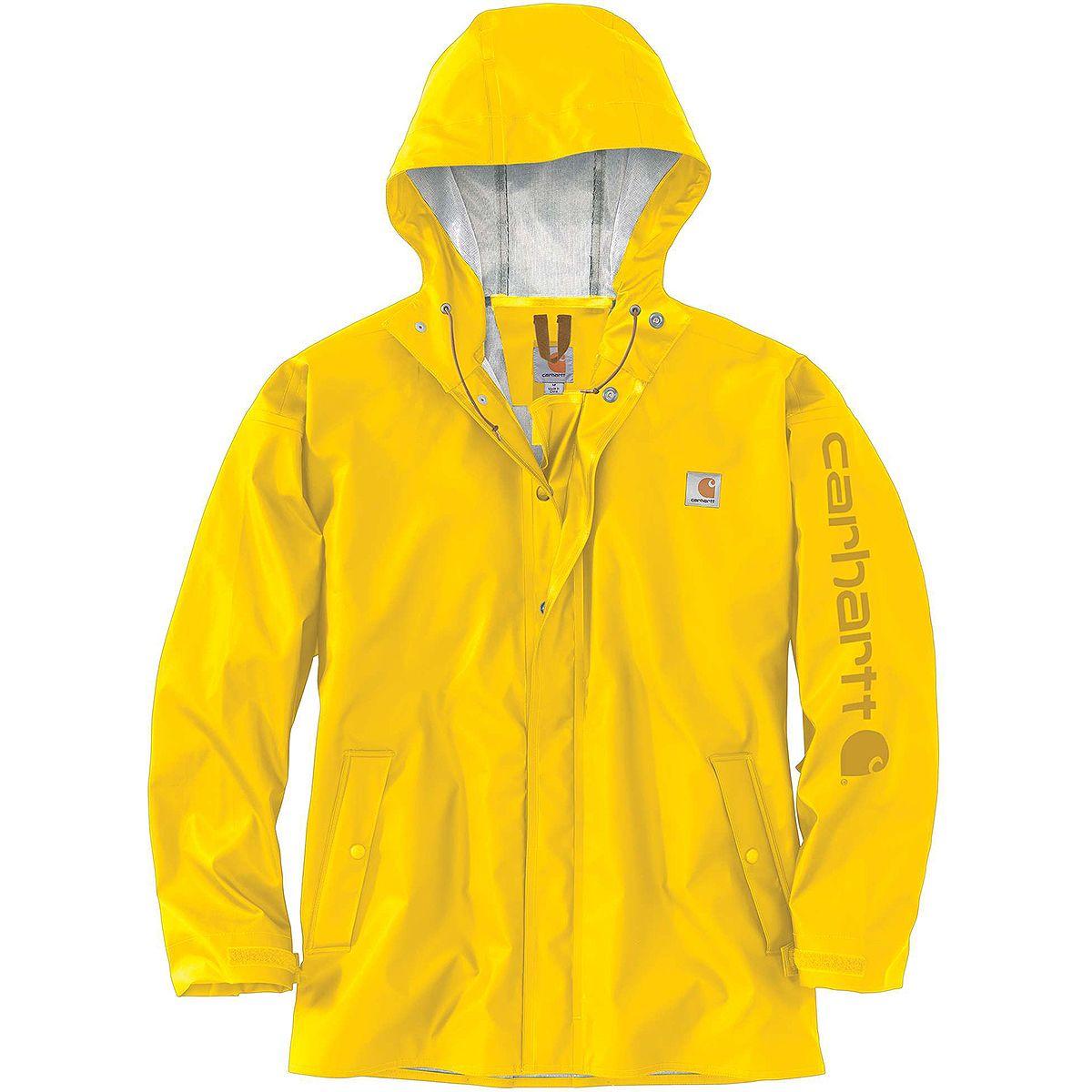 Carhartt Synthetic Lightweight Waterproof Rain Storm Coat in Yellow for ...
