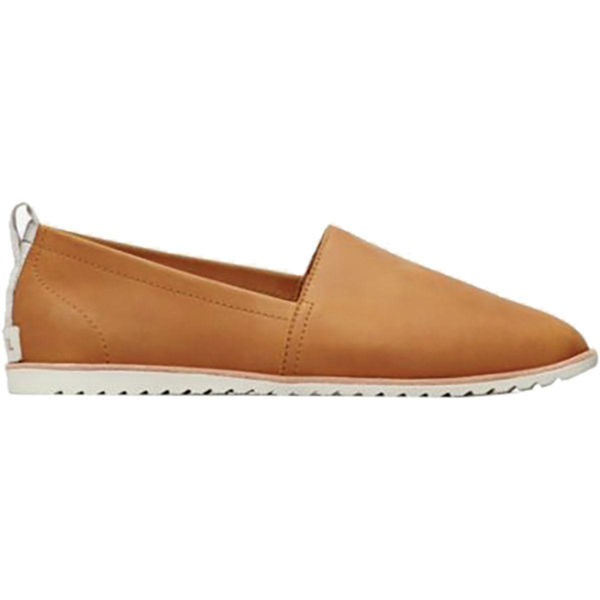 brown slip on flats